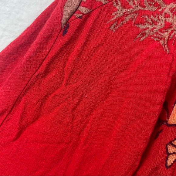 Free People Flowy Red Floral XS Tank Top - Picture 13 of 13